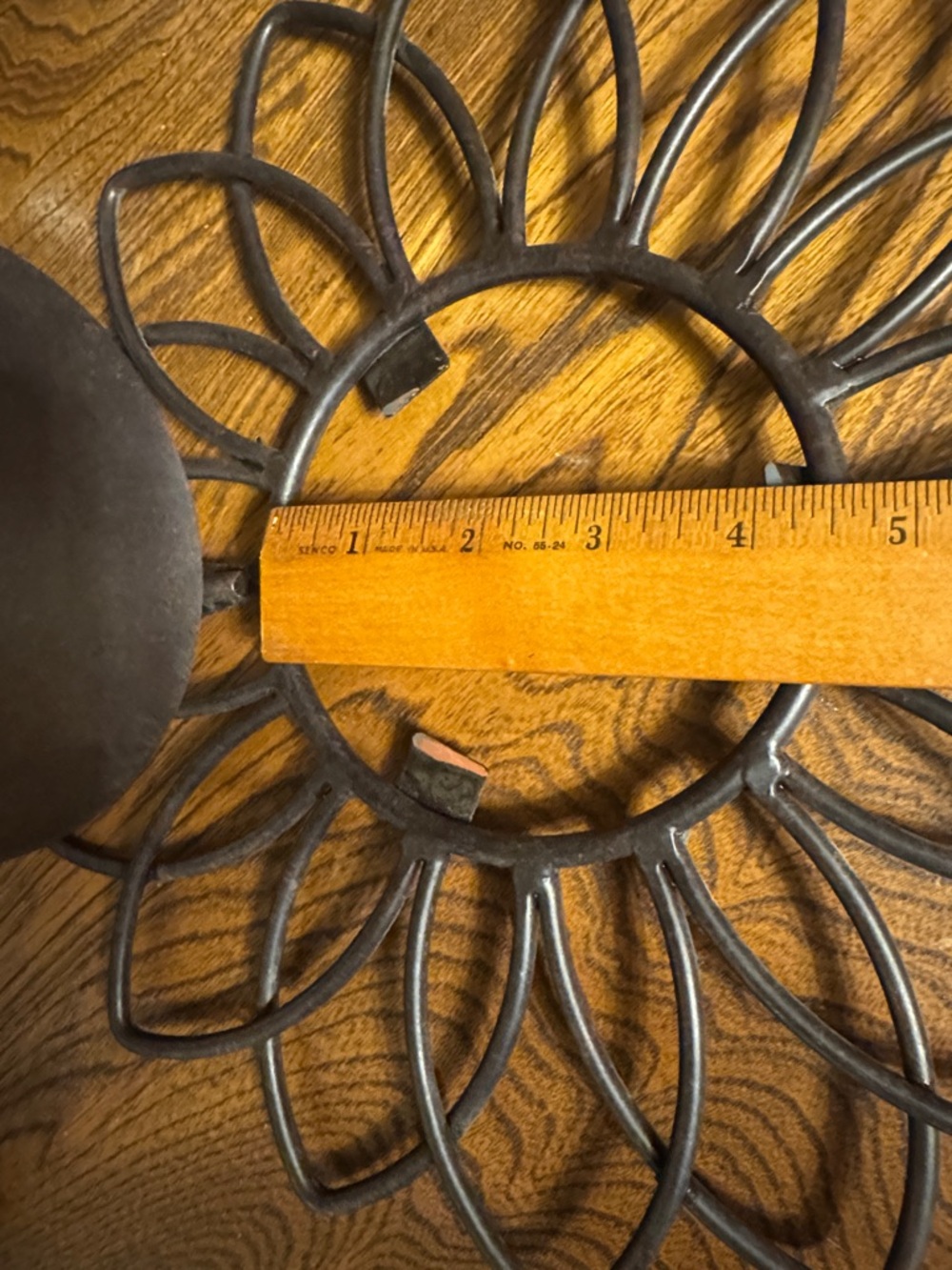 Rustic Metal Sunflower Candle Holder - Picture 4 of 8